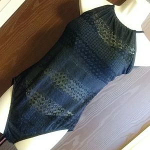 Black one-piece swimming suit XL by Time & Tru